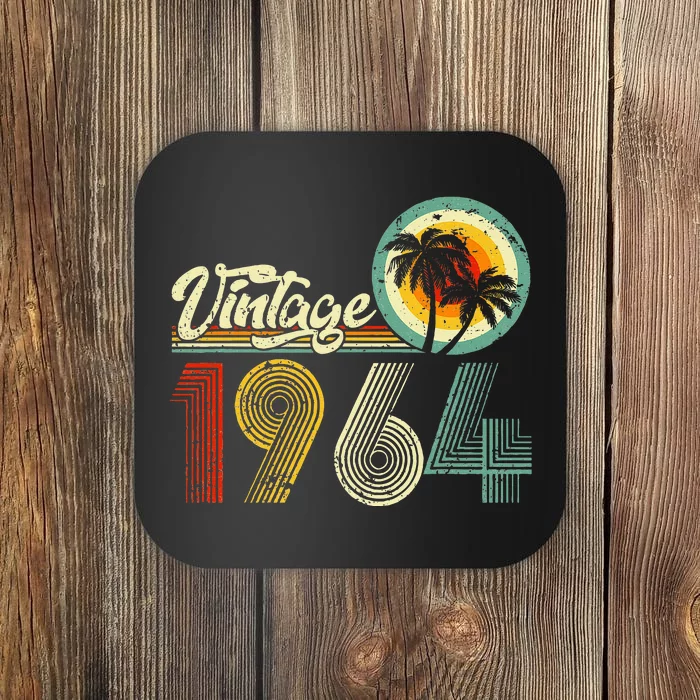 60 Years Old Gifts Vintage Born In 1964 Retro 60th Birthday Coaster