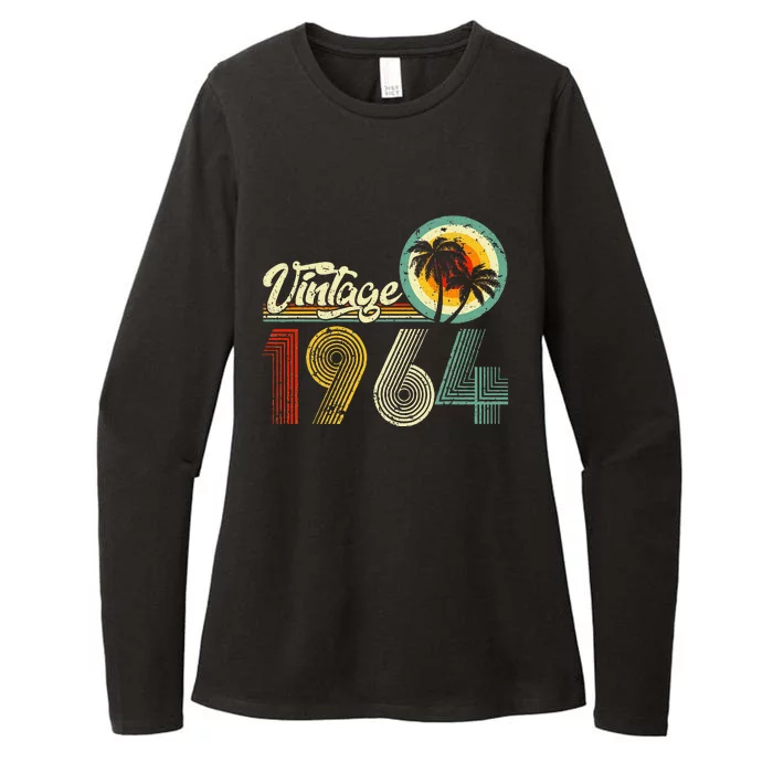 60 Years Old Gifts Vintage Born In 1964 Retro 60th Birthday Womens CVC Long Sleeve Shirt