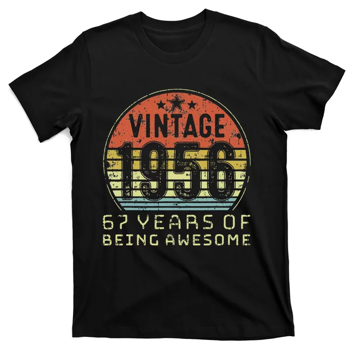 67 Year Old Birthday Vintage 1956 67th Birthday T-Shirt