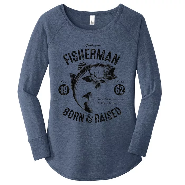 61 Year Old Fisherman Fishing 1962 61st Birthday Women's Perfect Tri Tunic Long Sleeve Shirt