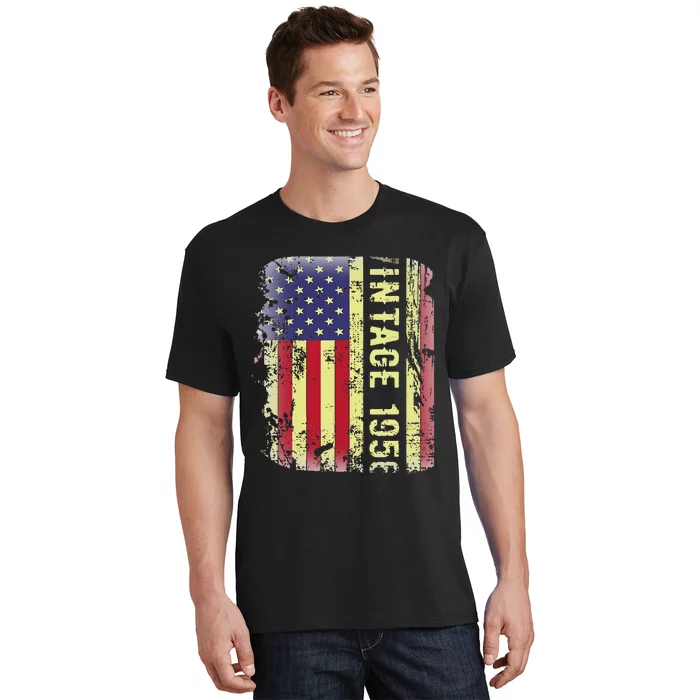 67 Year Old Gifts Vintage 1956 American Flag 67th Birthday Cute T-Shirt