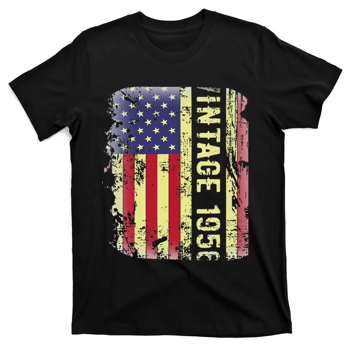 67 Year Old Gifts Vintage 1956 American Flag 67th Birthday Cute T-Shirt