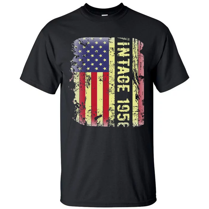 67 Year Old Gifts Vintage 1956 American Flag 67th Birthday Cute Tall T-Shirt