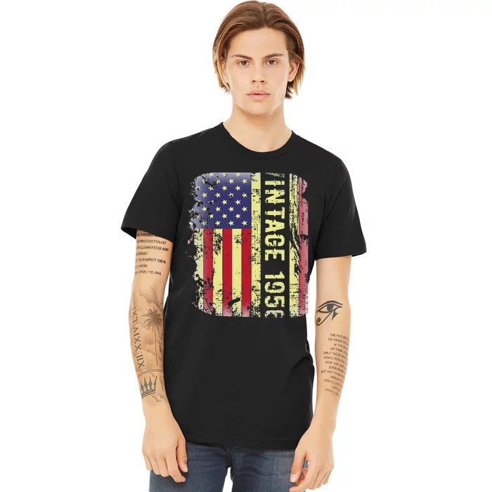 67 Year Old Gifts Vintage 1956 American Flag 67th Birthday Cute Premium T-Shirt