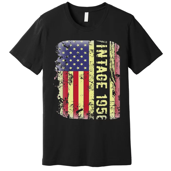 67 Year Old Gifts Vintage 1956 American Flag 67th Birthday Cute Premium T-Shirt