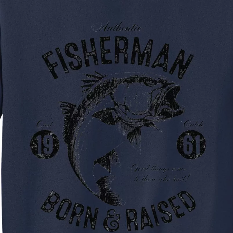 62 Year Old Fisherman Fishing 1961 62nd Birthday Gift Sweatshirt