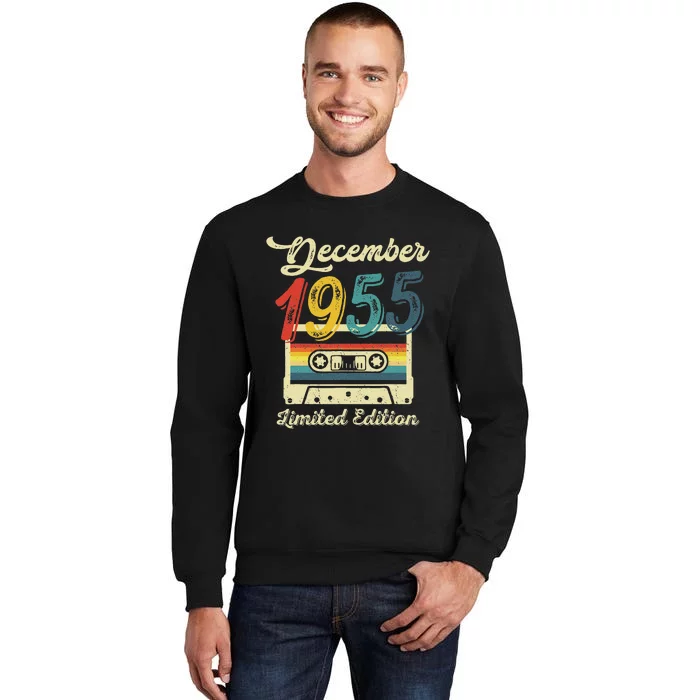 67 Years Old Gift Retro December 1955 Cassette 67th Birthday Sweatshirt