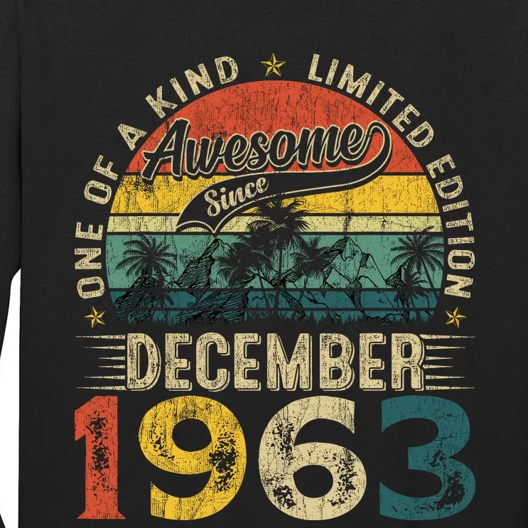 60 Years Old Made In December 1963 60th Birthday Gifts Wo Tall Long Sleeve T-Shirt