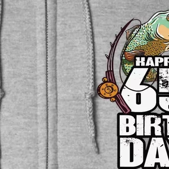 65 Years Old Fishing Fisherman Angler 65th Birthday Full Zip Hoodie