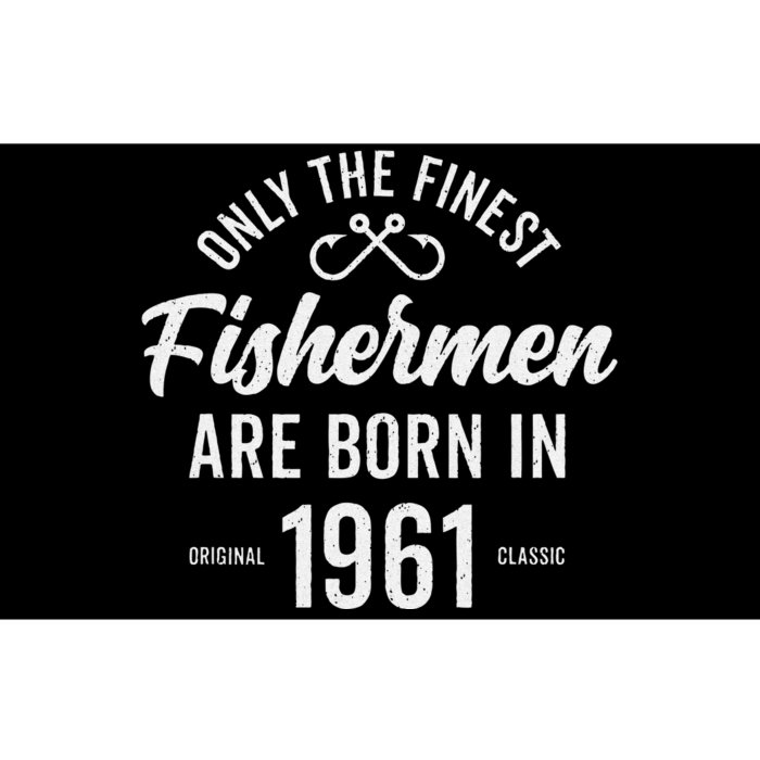 62 Year Old Fisherman Fishing 1961 62nd Birthday Cute Bumper Sticker