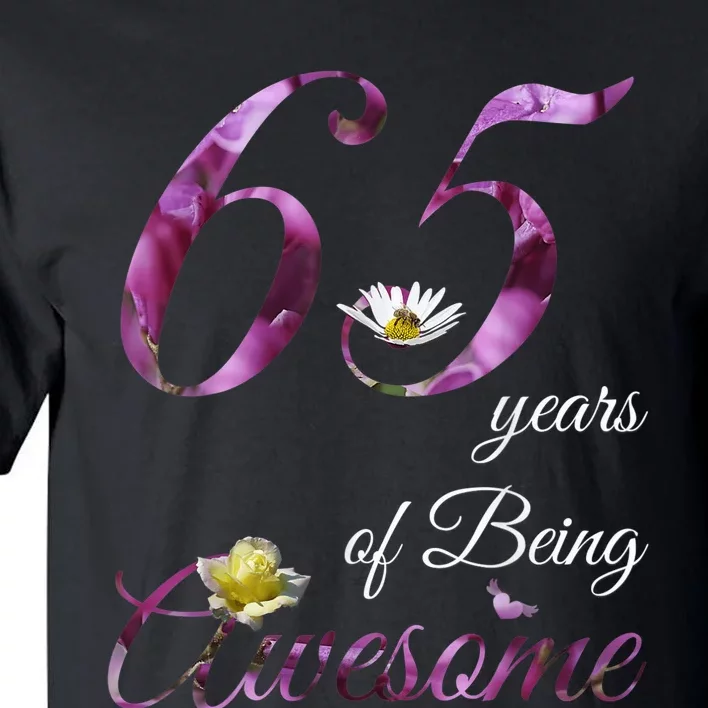 65 Year Old Shirt Awesome Floral 1958 65th Birthday Gift Tall T-Shirt