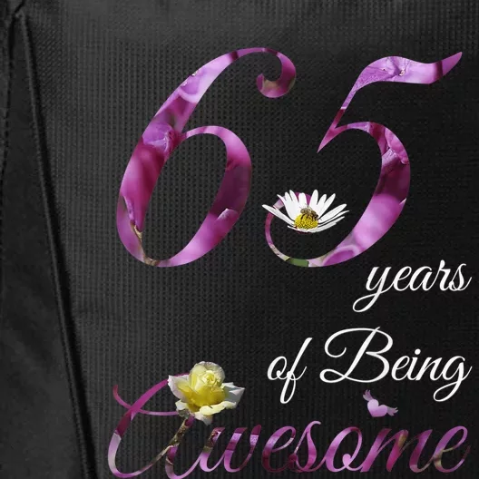 65 Year Old Shirt Awesome Floral 1958 65th Birthday Gift City Backpack