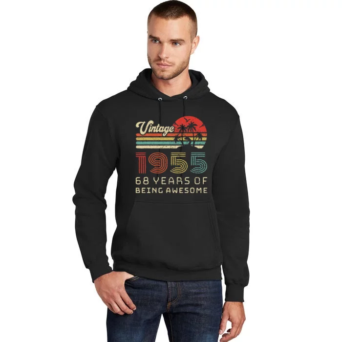 68 Year Old Birthday Vintage 1955 68th Birthday Tall Hoodie