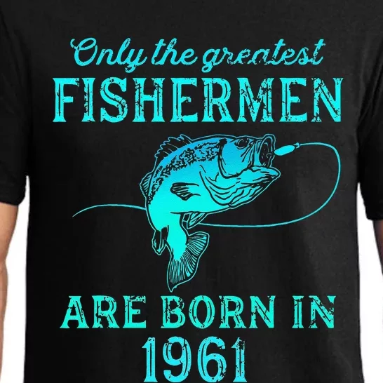 62 Years Old Fisherman Born In 1961 62nd Birthday Pajama Set