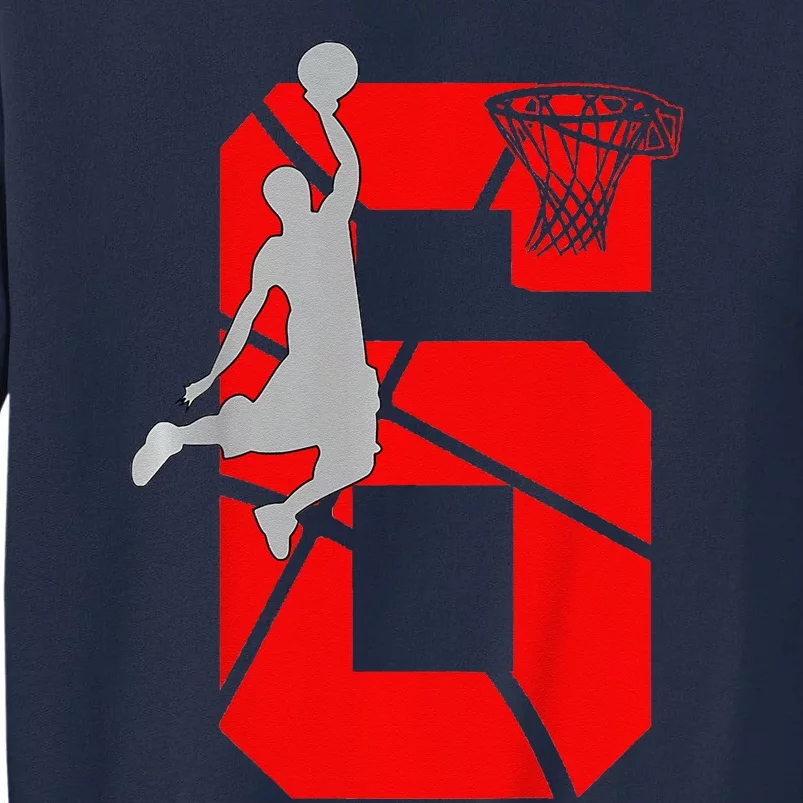 6 Year Old 6th Basketball Birthday Partytheme Tall Sweatshirt