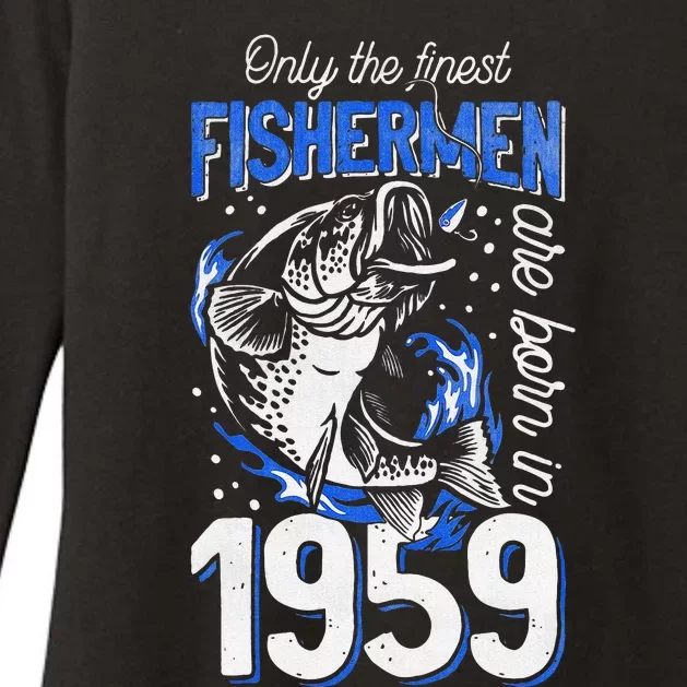 62 Years Old Fishing Fisherman 1959 62nd Birthday Womens CVC Long Sleeve Shirt