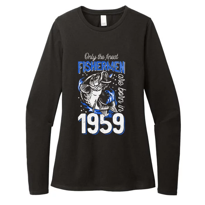 62 Years Old Fishing Fisherman 1959 62nd Birthday Womens CVC Long Sleeve Shirt