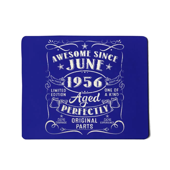 67 Year Old Awesome Since June 1956 67th Birthday Mousepad