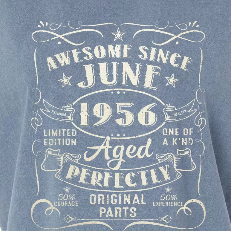 67 Year Old Awesome Since June 1956 67th Birthday Garment-Dyed Women's Muscle Tee