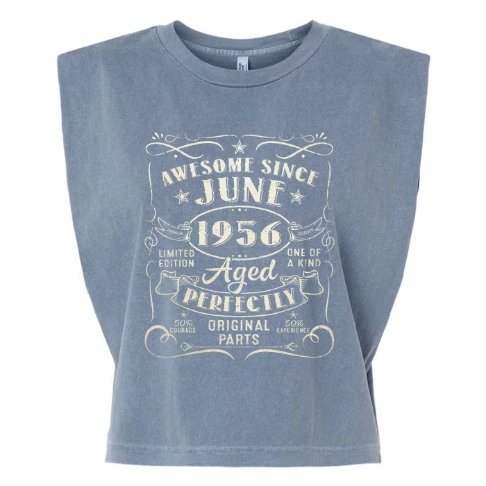 67 Year Old Awesome Since June 1956 67th Birthday Garment-Dyed Women's Muscle Tee