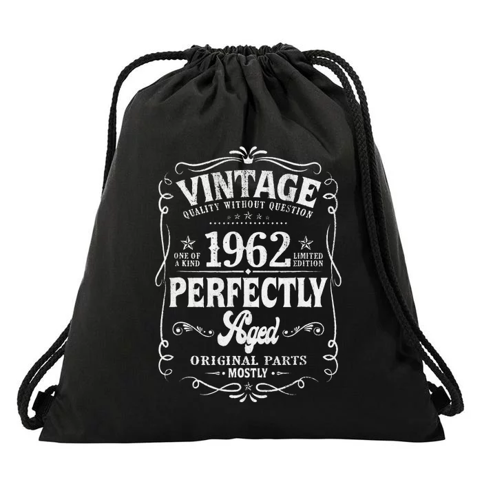 60 Year Old Vintage 1962 60th Birthday Gifts Made In 1962 Drawstring Bag