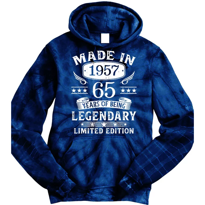 65 Years Old Made In 1957 Shirt 65th Birthday Gift Tie Dye Hoodie