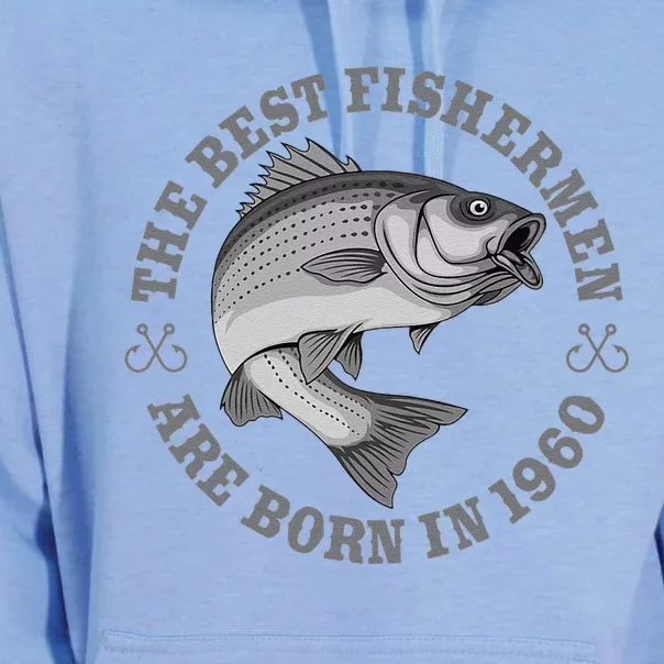 63 Year Old Fisherman Fishing 1960 63rd Birthday Funny Unisex Surf Hoodie