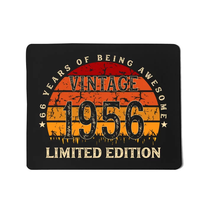 66 Year Old Gifts Retro Vintage 1956 Limited Edition 66th Birthday Mousepad