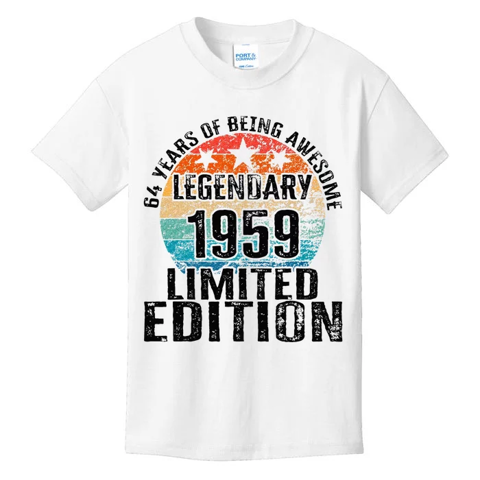 64 Years Of Being Awesome Vintage 1959 Limited Edition Kids T-Shirt