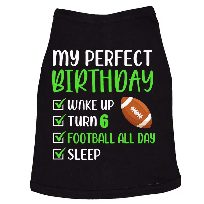 6 Year Old American Football Birthday Party 6th Boy Player Doggie Tank