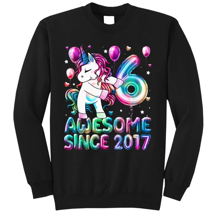 6 Years Old Unicorn Flossing 6th Birthday Girl Unicorn Party Sweatshirt