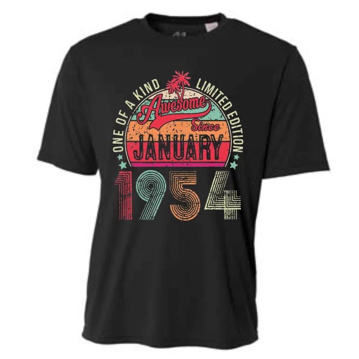 69 Years Old Gift January 1954 Limited Edition 69th Birthday Cooling Performance Crew T-Shirt