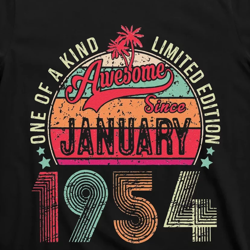 69 Years Old Gift January 1954 Limited Edition 69th Birthday T-Shirt