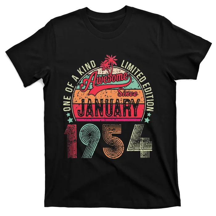 69 Years Old Gift January 1954 Limited Edition 69th Birthday T-Shirt