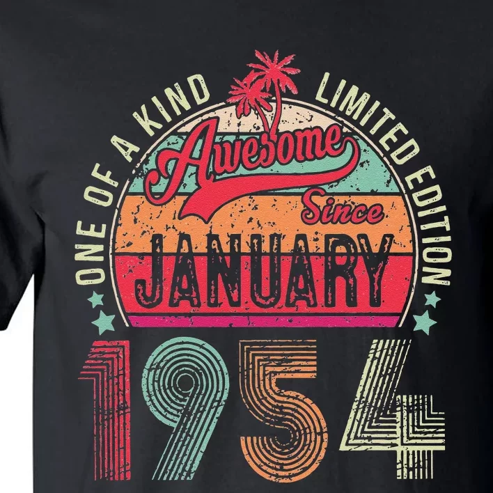 69 Years Old Gift January 1954 Limited Edition 69th Birthday Tall T-Shirt