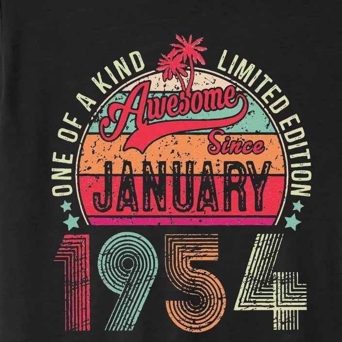 69 Years Old Gift January 1954 Limited Edition 69th Birthday ChromaSoft Performance T-Shirt