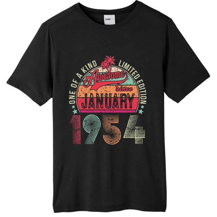 69 Years Old Gift January 1954 Limited Edition 69th Birthday ChromaSoft Performance T-Shirt