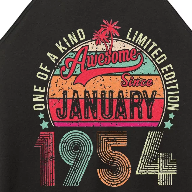 69 Years Old Gift January 1954 Limited Edition 69th Birthday Women’s Perfect Tri Rocker Tank