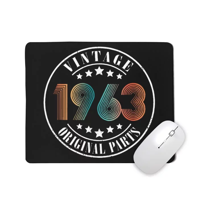 60 Years Old 60th Birthday Women Vintage 1963 Mousepad