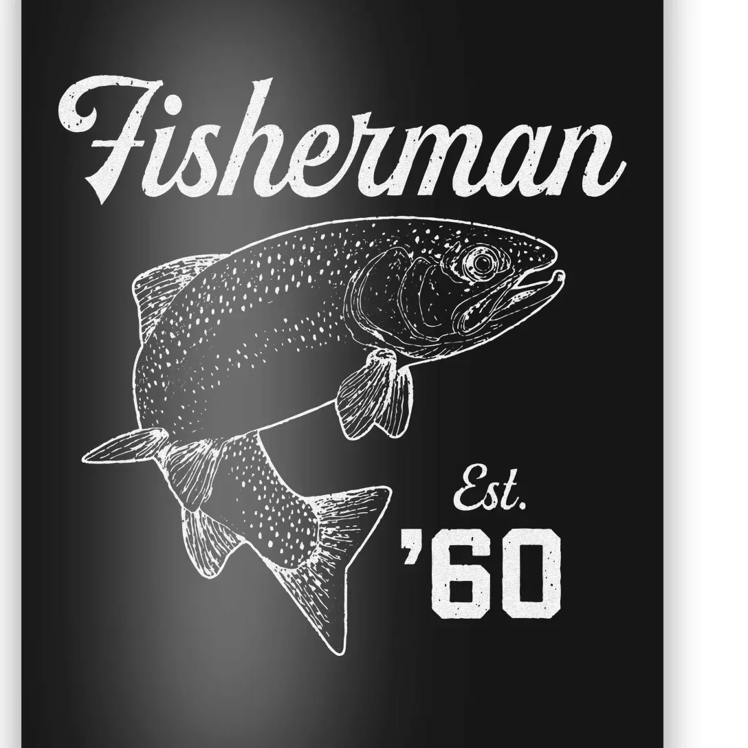 63 Year Old Trout Fisherman Fishing 1960 63rd Birthday Poster