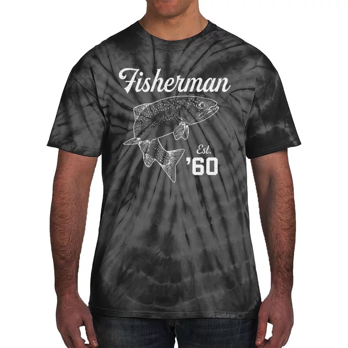 63 Year Old Trout Fisherman Fishing 1960 63rd Birthday Tie-Dye T-Shirt