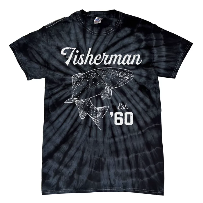 63 Year Old Trout Fisherman Fishing 1960 63rd Birthday Tie-Dye T-Shirt