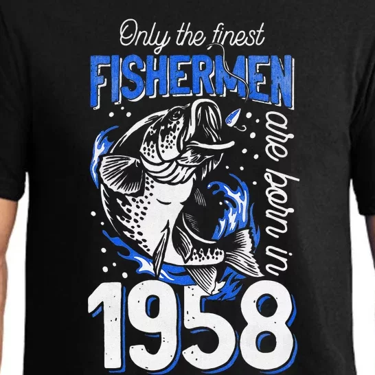 63 Years Old Fishing Fisherman 1958 63rd Birthday Pajama Set