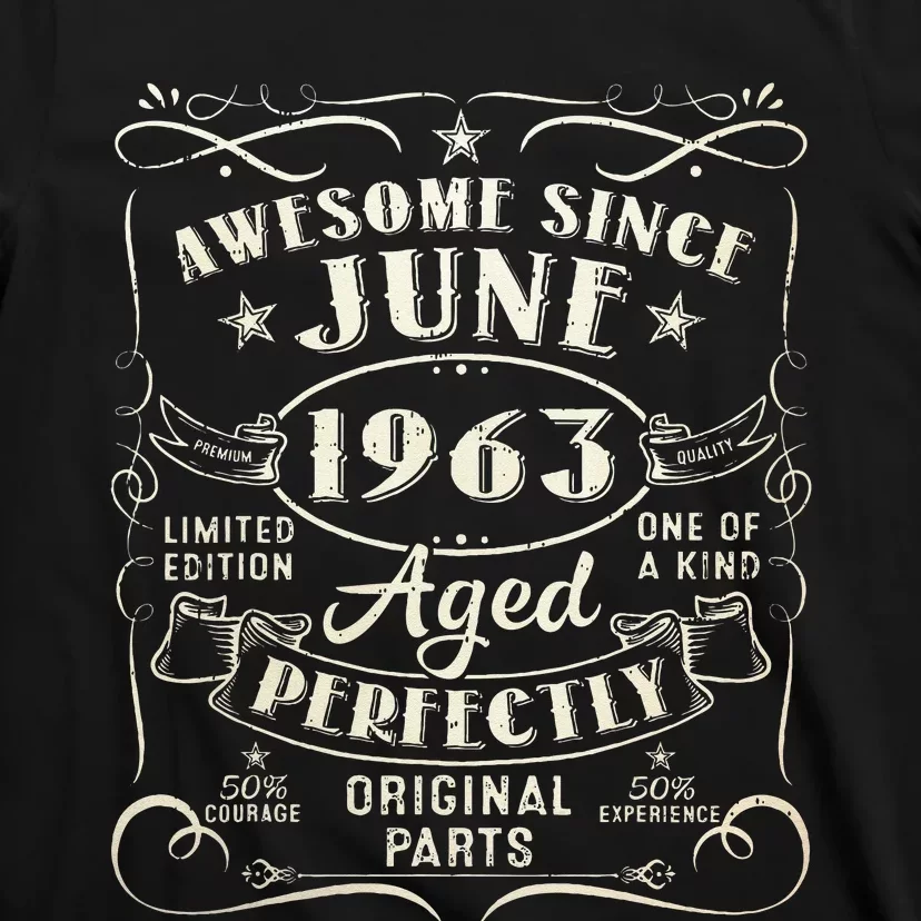 60 Year Old Awesome Since June 1963 60th Birthday T-Shirt