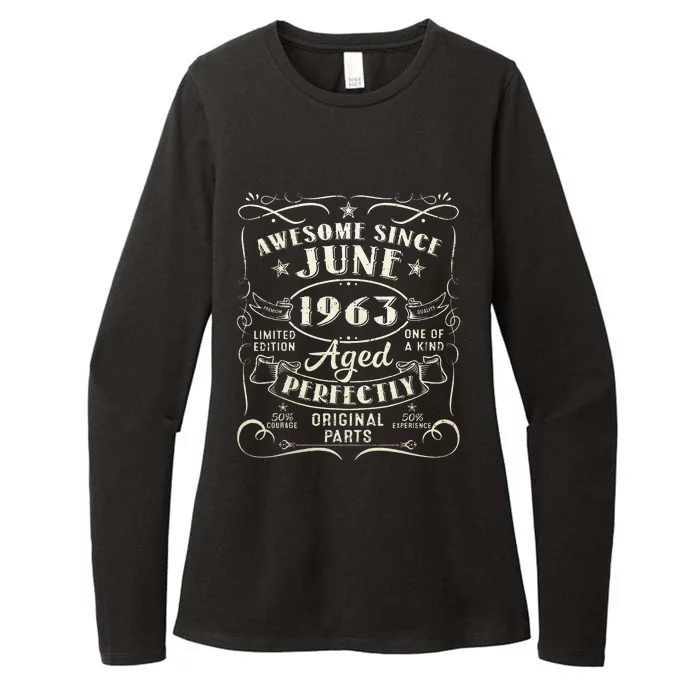 60 Year Old Awesome Since June 1963 60th Birthday Womens CVC Long Sleeve Shirt