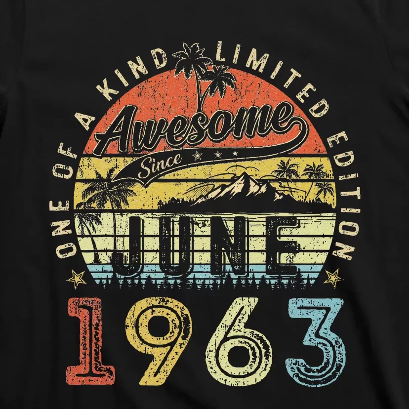 60 Year Old Awesome Since June 1963 60th Birthday T-Shirt