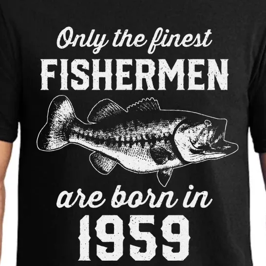 64 Year Old Fisherman Fishing 1959 64th Birthday Pajama Set