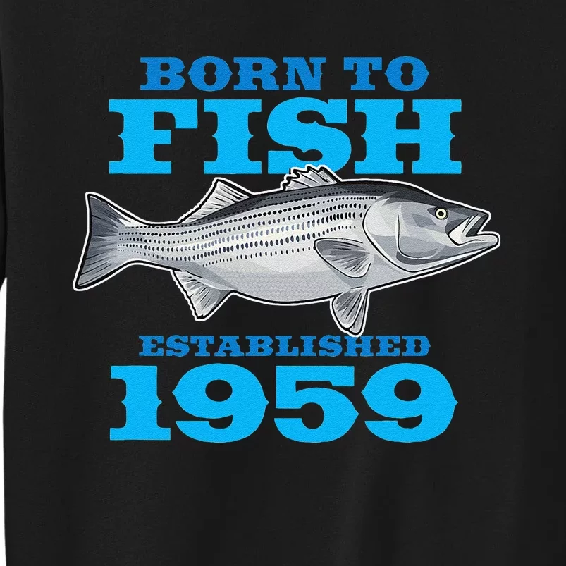 64 Year Old Fishing Fisherman 1959 64th Birthday Tall Sweatshirt