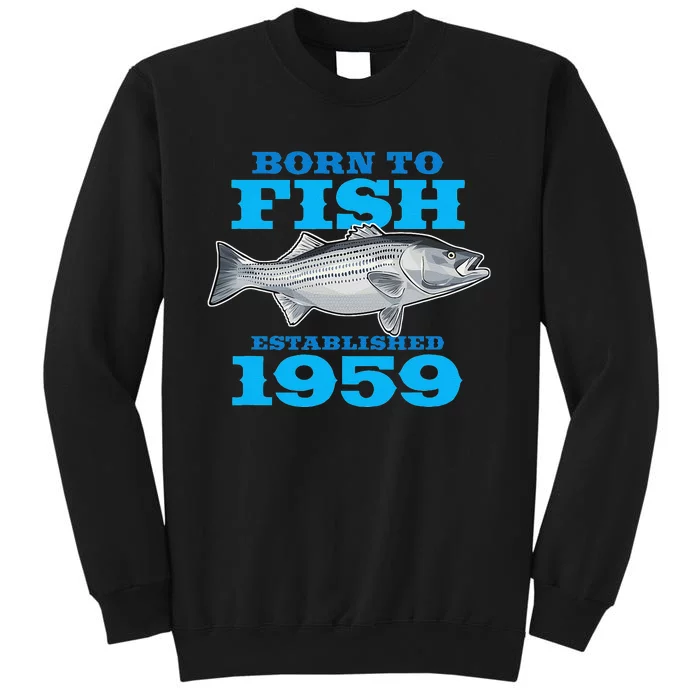 64 Year Old Fishing Fisherman 1959 64th Birthday Tall Sweatshirt