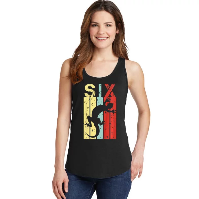 6 Year Old Lizard Reptile Birthday 6th Birthday Ladies Essential Tank